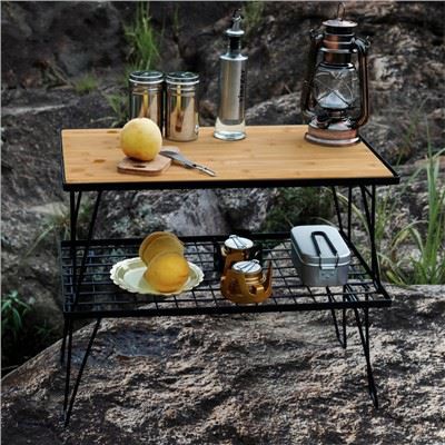 Portable camping camping folding barbecue table